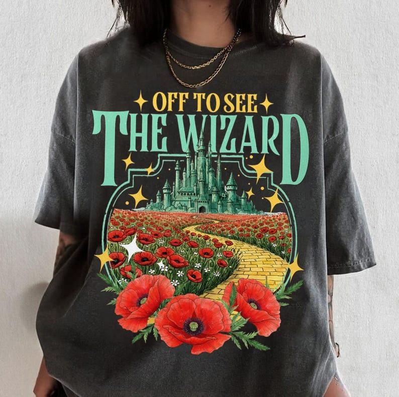 Wicked Off To See The Wizard Shirt Comfort Colors, The Emerald City WizardOz T shirt, Yellow Brick Road Red Slipper Tee,...