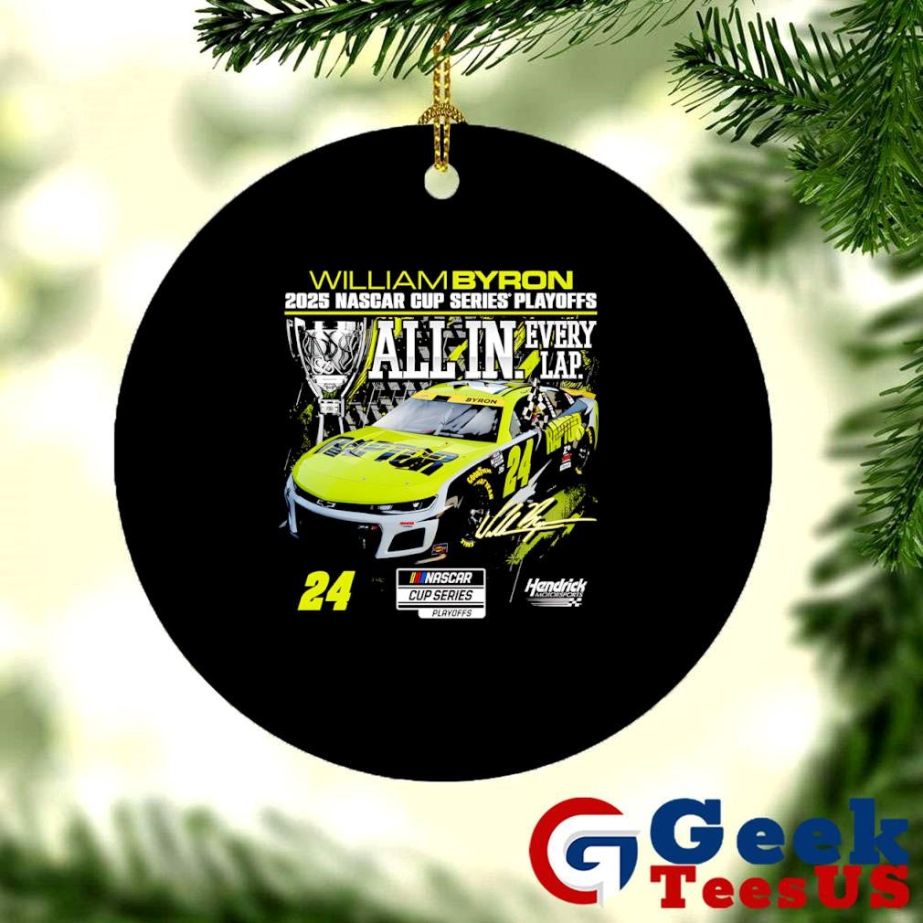 William Byron 2025 Nascar Cup Series Playoffs Raptor All In Checkered flag signature shirt