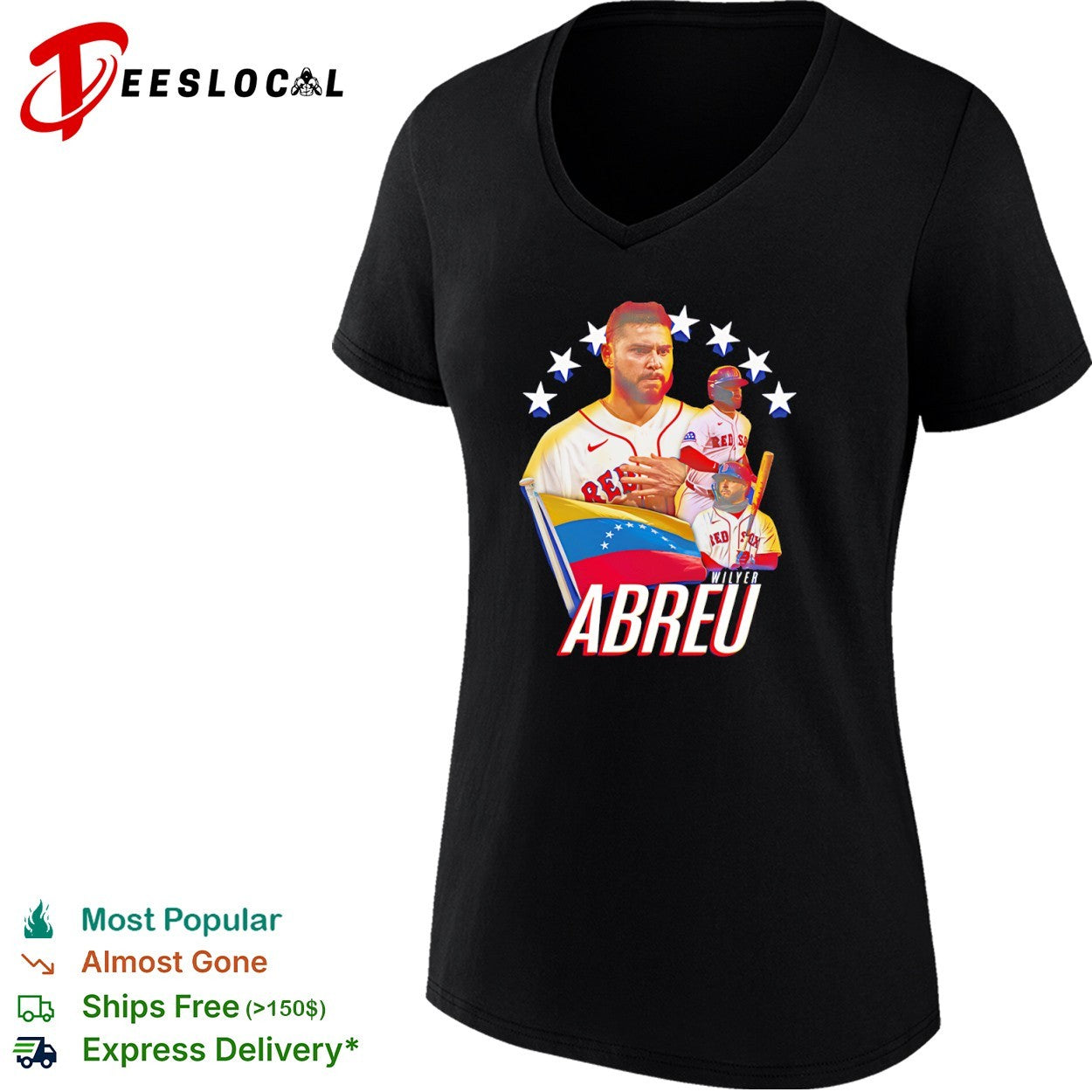 Wilyer Abreu Boston Red Sox Venezuela flag shirt
