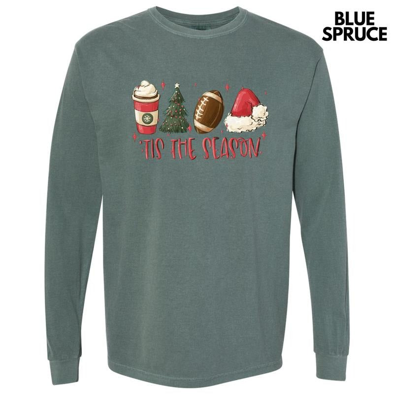 Winter Tis the Season Long Sleeve Comfort Colors T-Shirt Hoodie, Sweatshirt | PodTeesHub.com