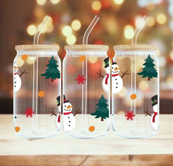 Winter Wonderland | 16 oz Glass with Permanent Vinyl Wrap T-Shirts, Hoodie, Sweatshirt | PodTeesHub.com