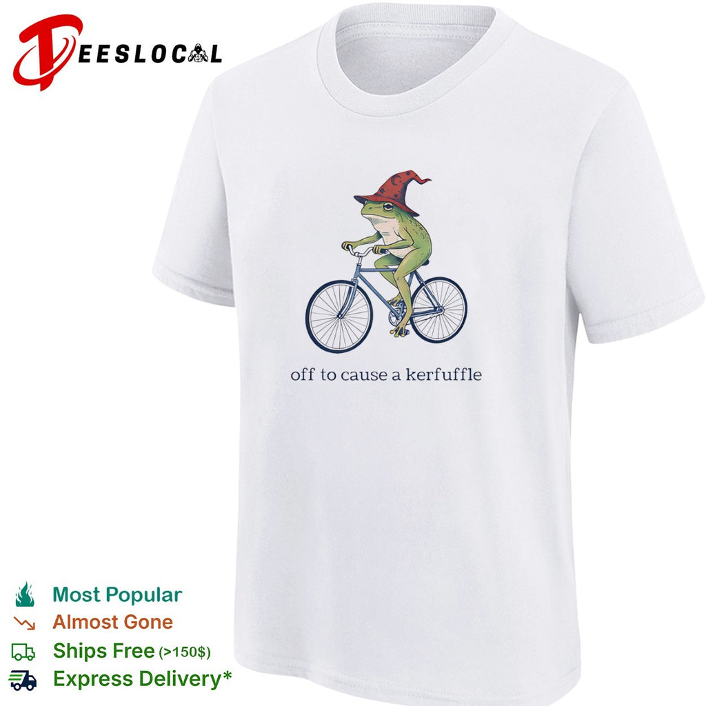 Wizard Frog off to cause a kerfuffle bike shirt