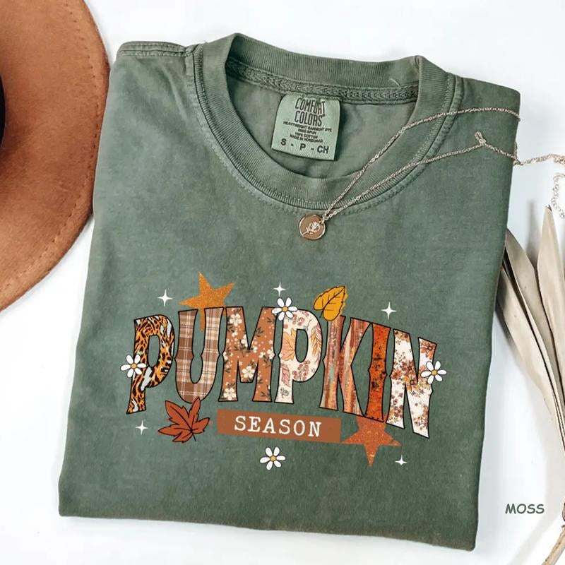 Comfort Colors Pumpkin Season Shirt, Autumn Fall Tee, Cute Fall Tee, Thanksgiving Shirt, For Man/Woman Hoodie, Sweatshirt