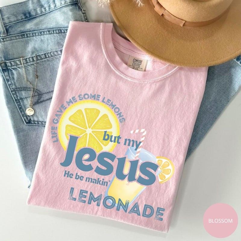 Comfort Colors Life Gave Me Some Lemons Shirt, Funny Christian Shirt, Christian Faith, Positive Quote Tee, For Man/Woman...