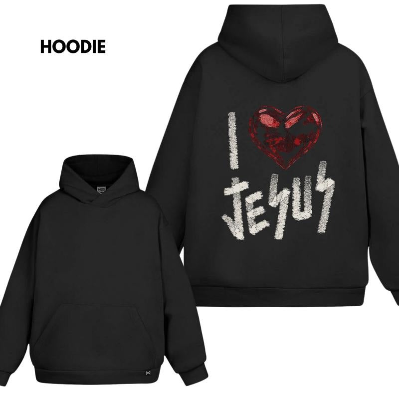 I Love Jesus Hoodie/Sweatshirt/T-Shirt, Christian Clothing, For Men/Women