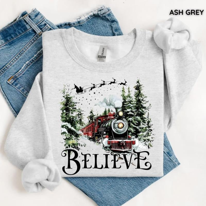 Polar Express Sweatshirt/T-Shirt, Christmas Sweatshirt, For Men/Women