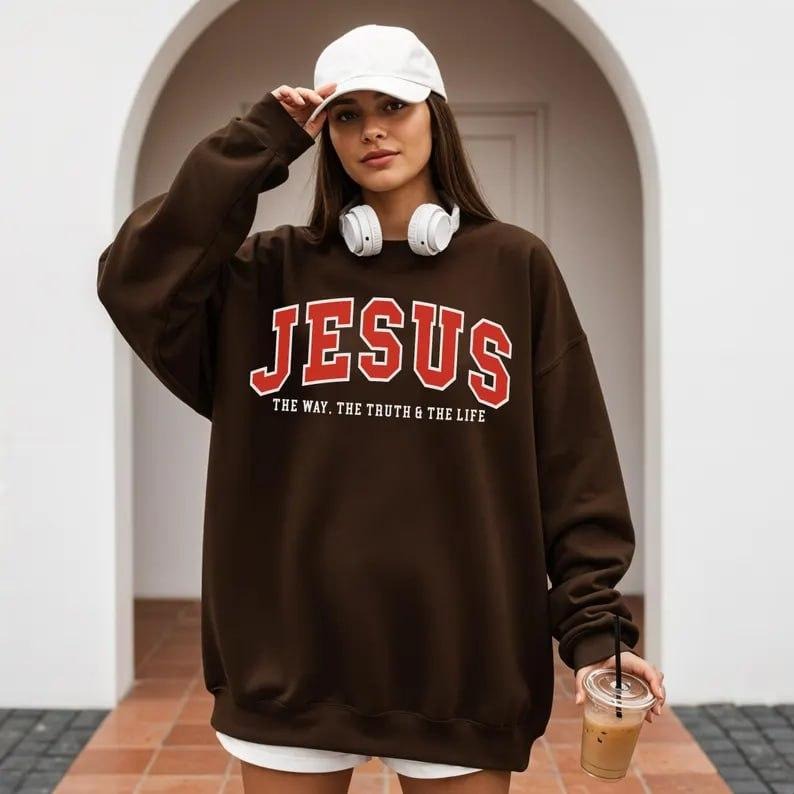 Jesus The Way The Truth The Life Sweatshirt/T-Shirt, Christian Sweatshirt, For Men/Women