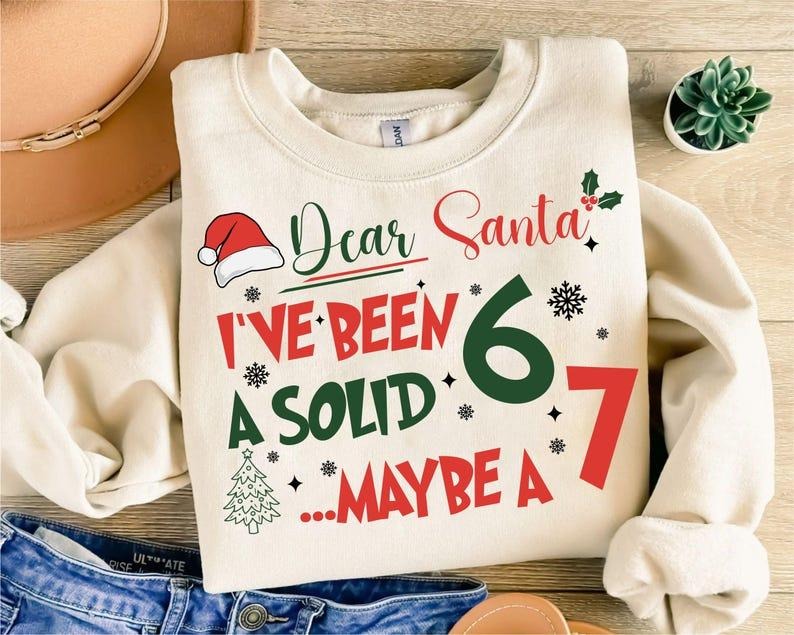 Gildan Dear Santa I've Been A Solid Sweatshirt, 67 Meme Xmas Gifts, For Men/Women - Unisex Style, 100% Cotton, Pullover...
