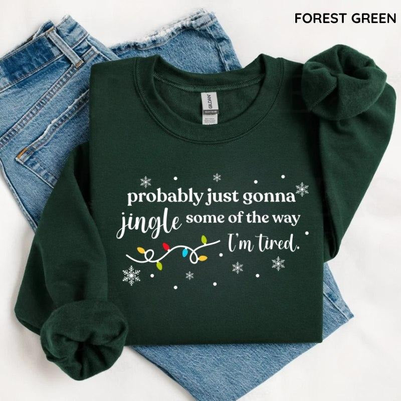 Christmas Jingle Song Sweatshirt, Funny Holiday Sweatshirt, Christmas Gift, For Men/Women - Unisex Style, 100% Cotton,...