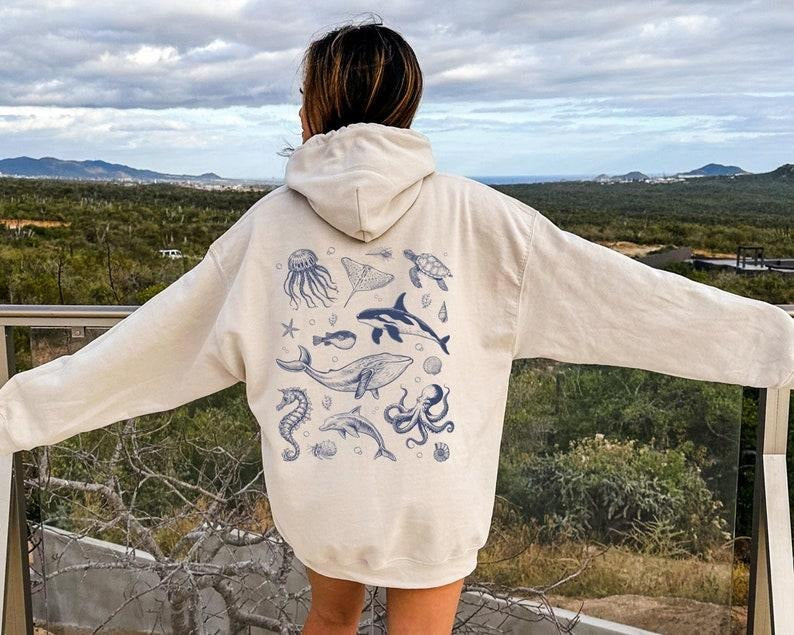 Underwater Sea Animal Words Hoodie/Sweatshirt/T-Shirt, For Men/Women