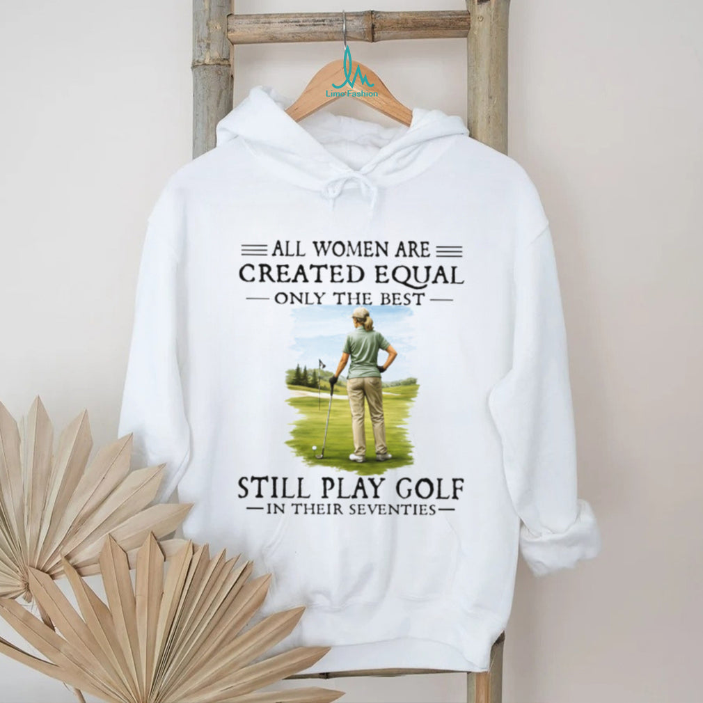 Women Golf Player Seventies Birthday Gift Vintage Golfer Club Country Sport Shirt
