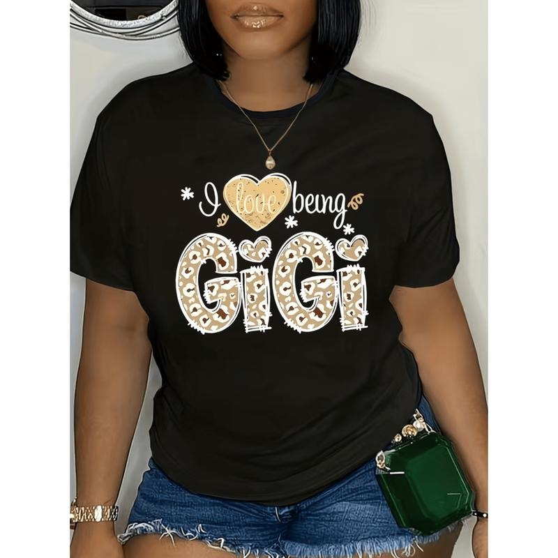 Women Plus Size Graphic T Shirt Leopard Print Polka Dot Stretchy Round Neck Casual Top For Spring Summer Machine Washable...