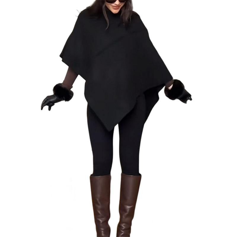 Women Pullover Poncho Sweater Versatile Irregular Knit Shawl Wraps Elegant Shawl Fashion Lightweight Scarf Cape Top...