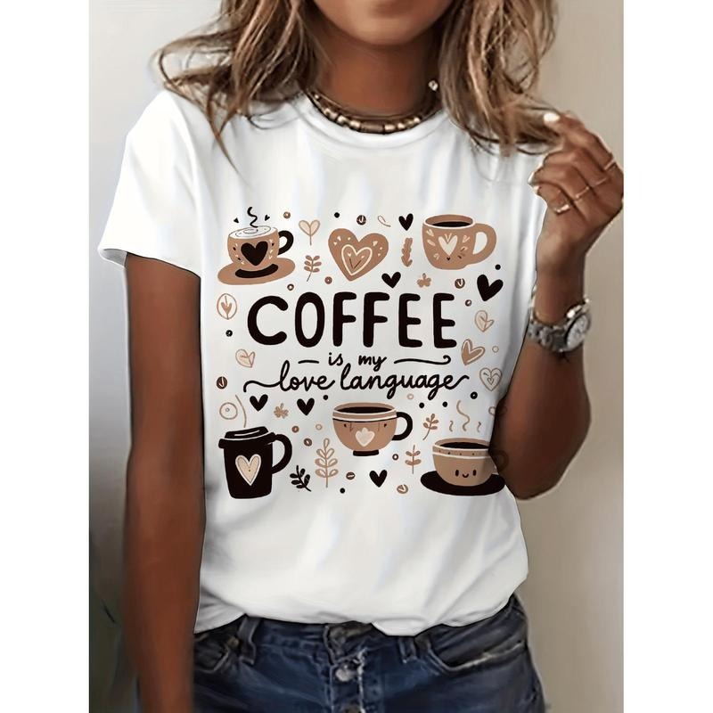 Women'S Green Coffee Graphic T-Shirt