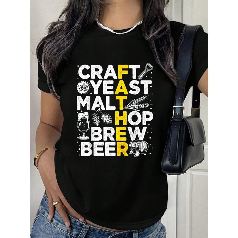 Women's Brew Dad Beer Brewer Graphic T-Shirt
