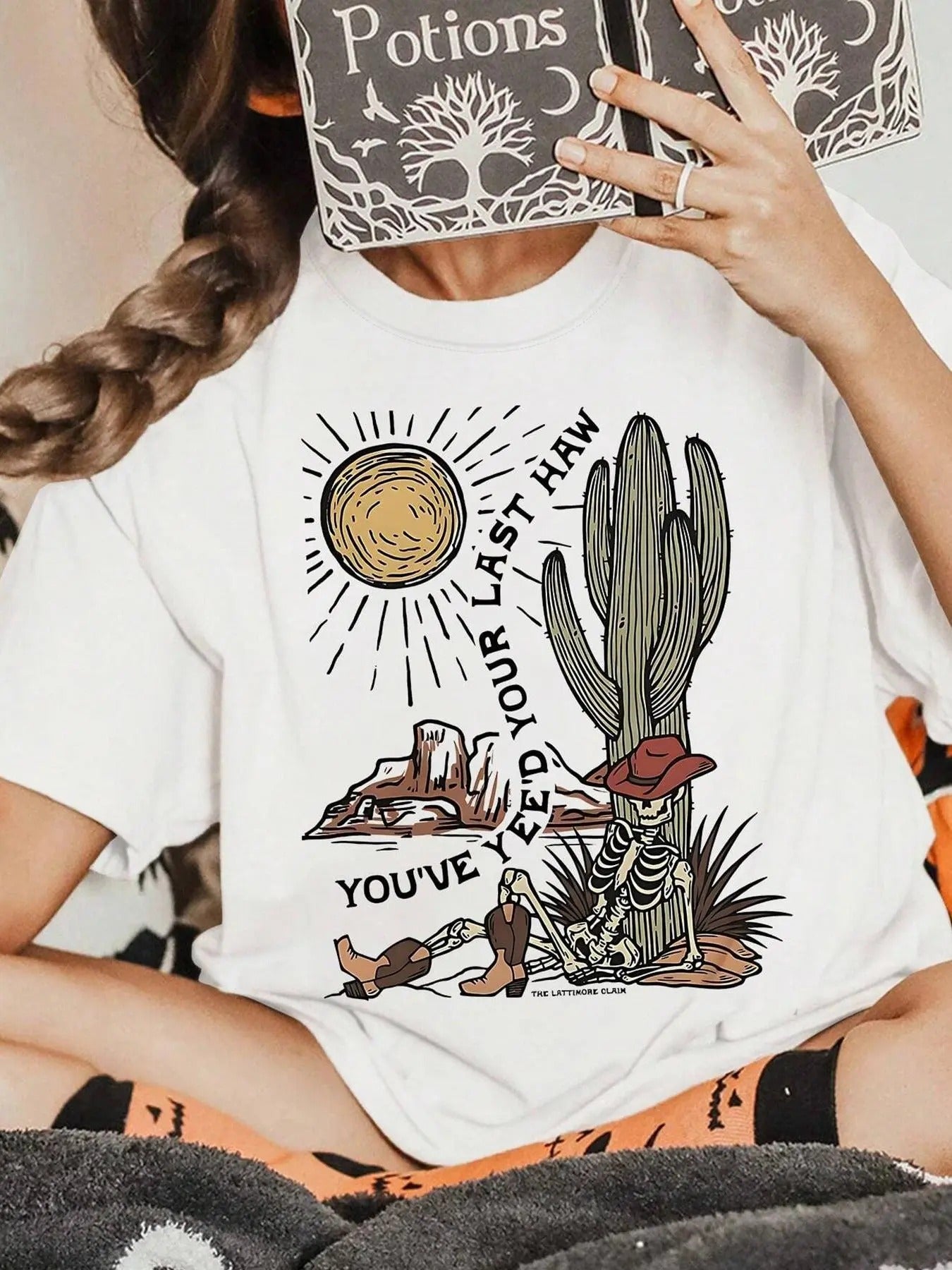 Women's Cactus Print Round Neck Tee, Fashion Casual Short Sleeve Graphic T-shirt for Daily Wear, Ladies Summer Clothes...