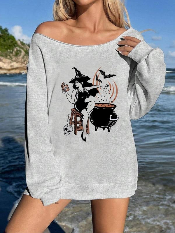 Women's Casual Letter Print Hoodie, Fitted Drop Shoulder Design, Fall & Winter Fashion, Moderate Fabric Thickness, Trendy...