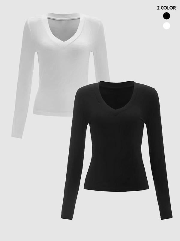 Women's Casual Long Sleeve Top, Stylish & Comfortable Design, Perfect for Daily Wear, Versatile Fashion Piece for Spring...