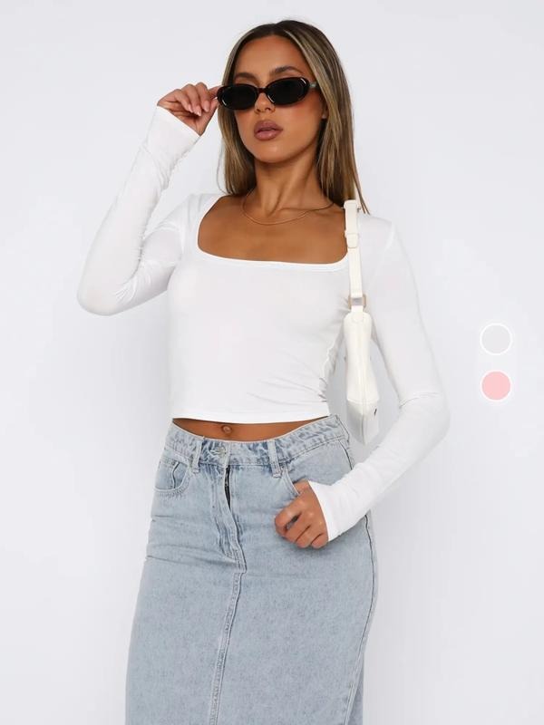 Women's Casual Long Sleeve Top, Stylish & Comfortable Design, Perfect for Daily Wear, Versatile Fashion Piece for Spring...