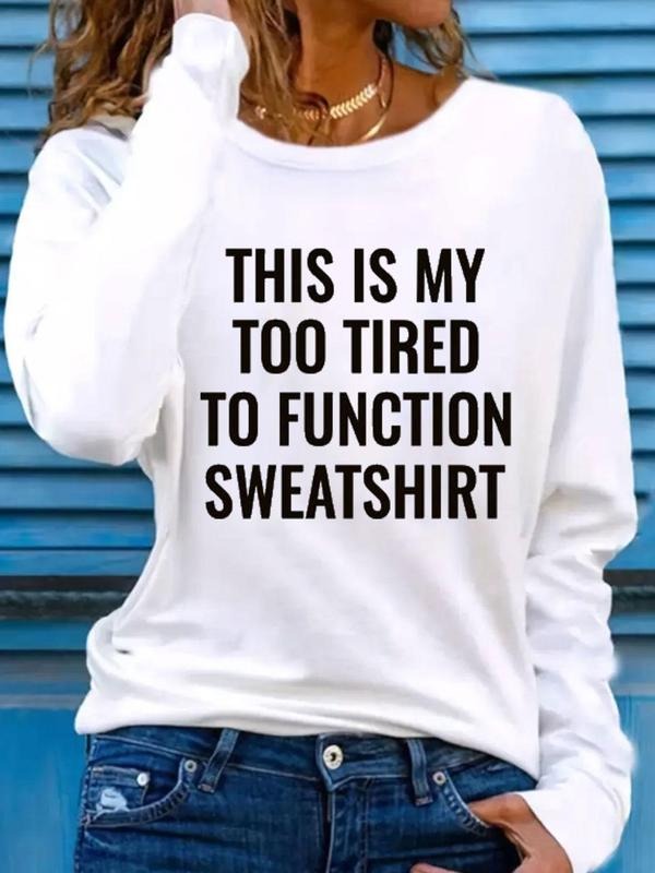 Women's Casual Loose-Fit Short Sleeve & Long Sleeve T-Shirt, Summer Fashion Letter Print Design, Comfortable Daily Wear...