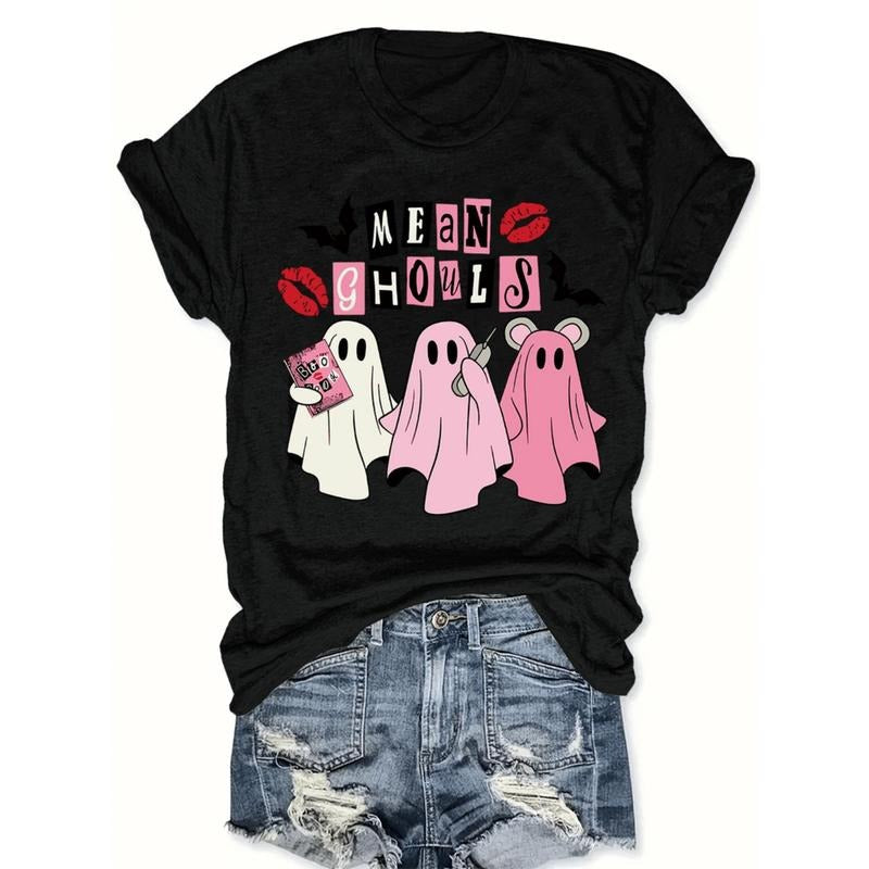 Women's Halloween "Mean Ghouls" Graphic T-Shirt