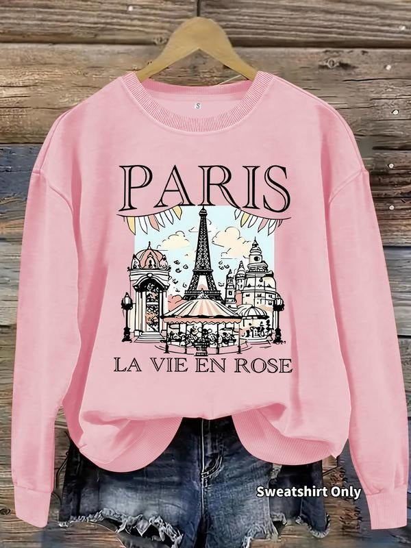 Women's Halloween Themed Sweatshirt, Casual Letter Print Crew Neck Pullover for Daily Holiday Outdoor Wear, Women...