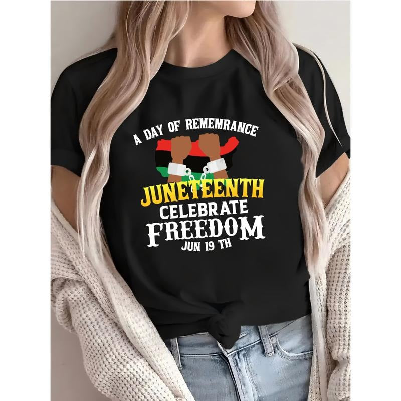 Women's Juneteenth Freedom Graphic T-Shirt