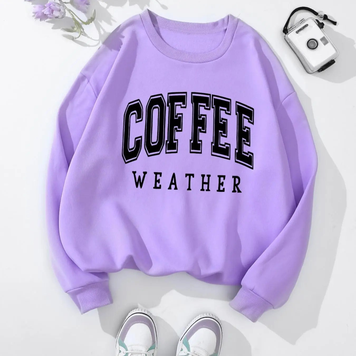 Women's Letter Print Crew Neck Sweatshirt, Casual Long Sleeve Pullover for Fall & Winter, Women's Clothes for Daily Wear...