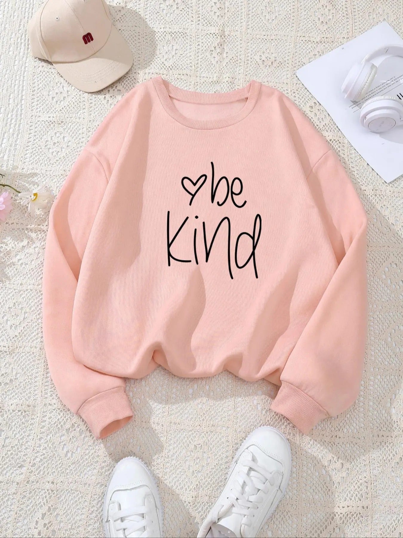 Women's Letter Print Crew Neck Sweatshirt, Casual Long Sleeve Pullover for Fall & Winter, Women's Clothes for Daily Wear...