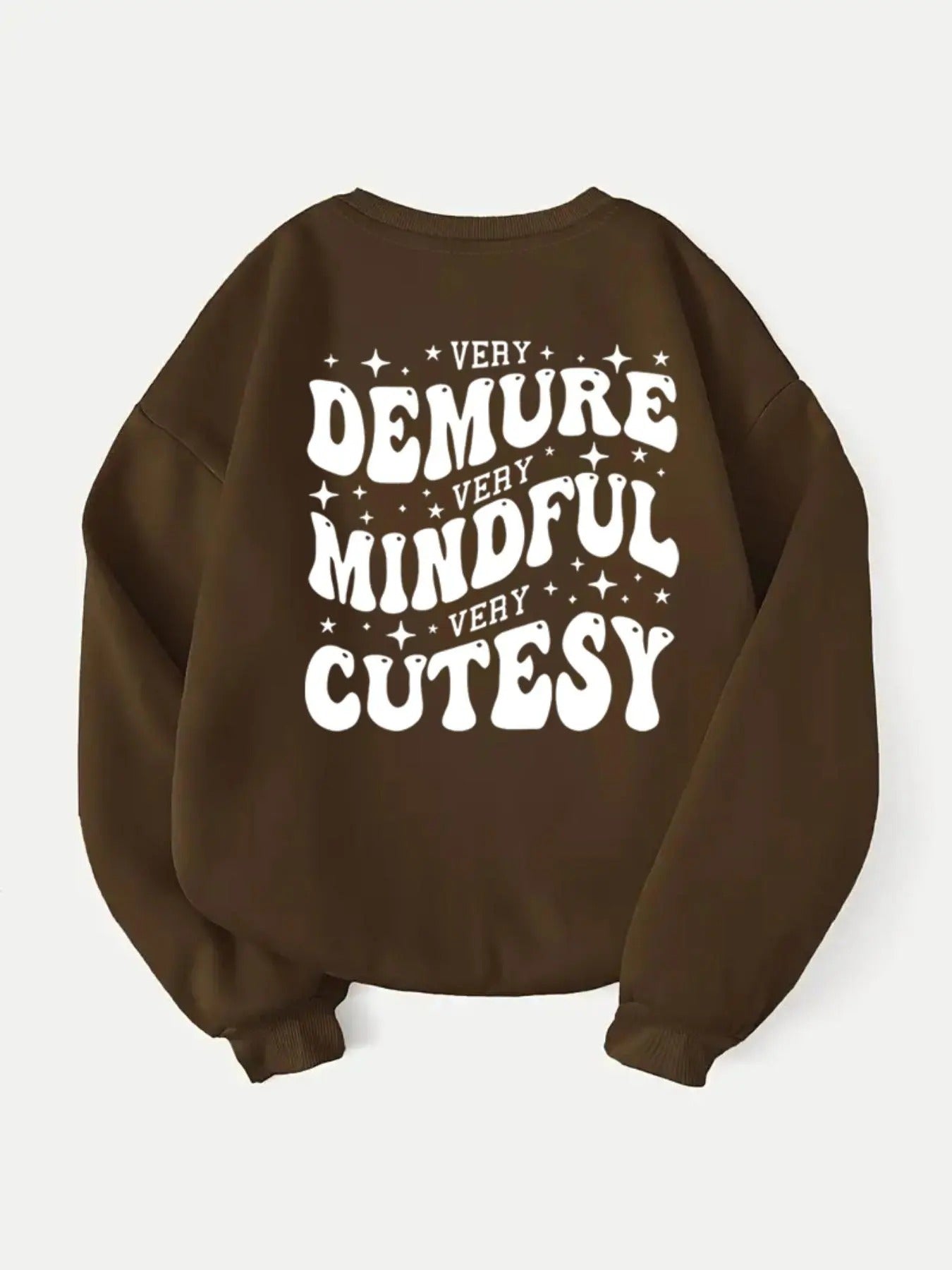 Women's Letter Print Round Neck Sweatshirt, Casual Long Sleeve Crew Neck Pullover for Fall & Winter, Women's Clothes for...