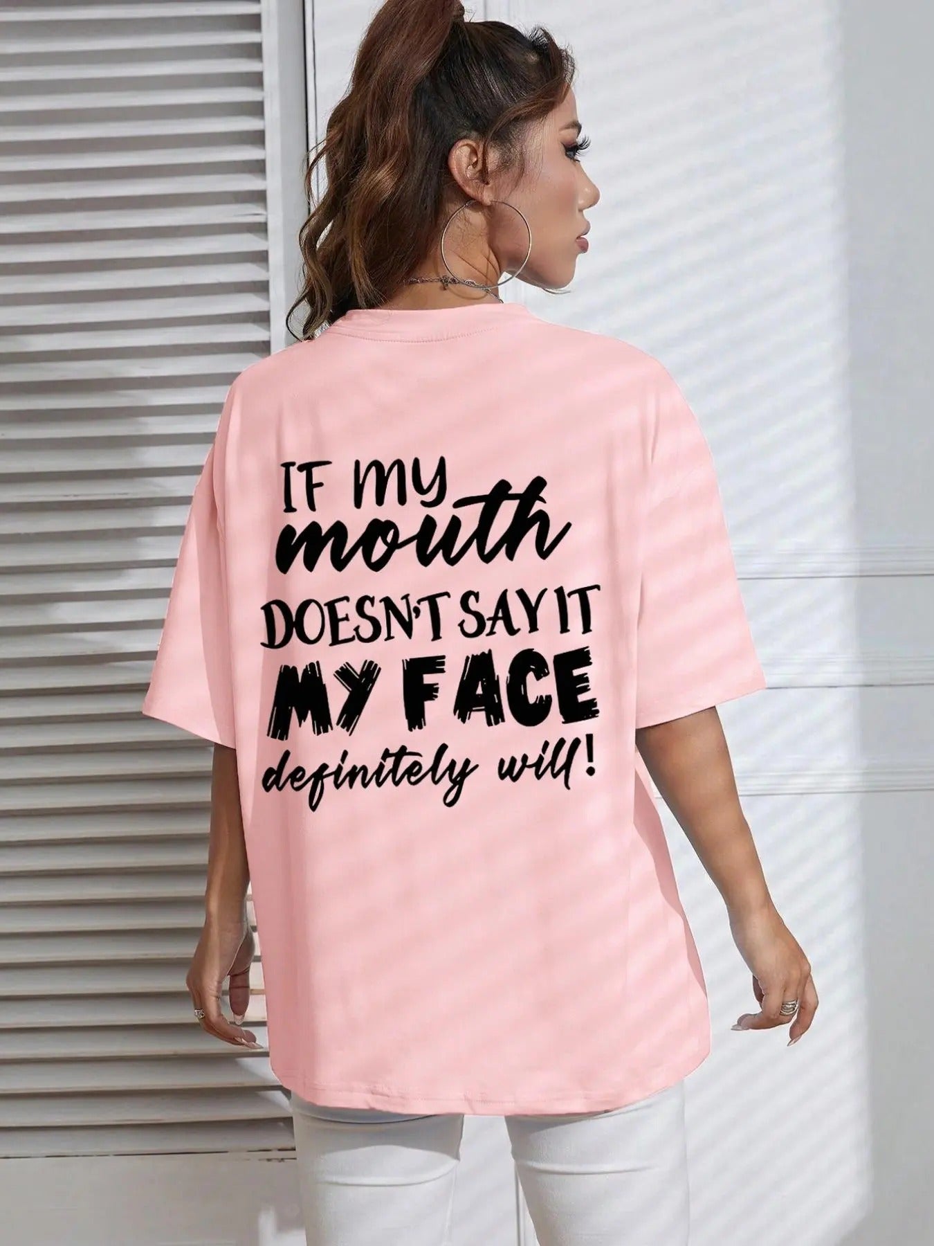 Women's Letter Print Round Neck Tee, Fashion Casual Crew Neck T-Shirt for Daily Holiday Vacation Outdoor Wear, Ladies...
