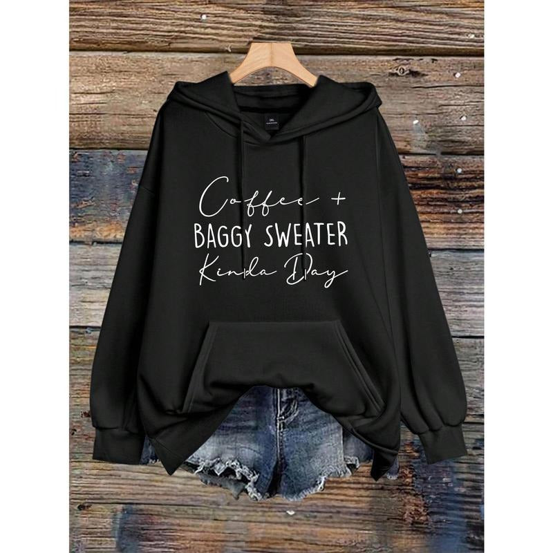 Women's Letter Printed Hot Selling Draw Rope Hoodie Pullover Fall Outfit Winter Autumn T-Shirts, Sweatshirt | PodTeesHub.com
