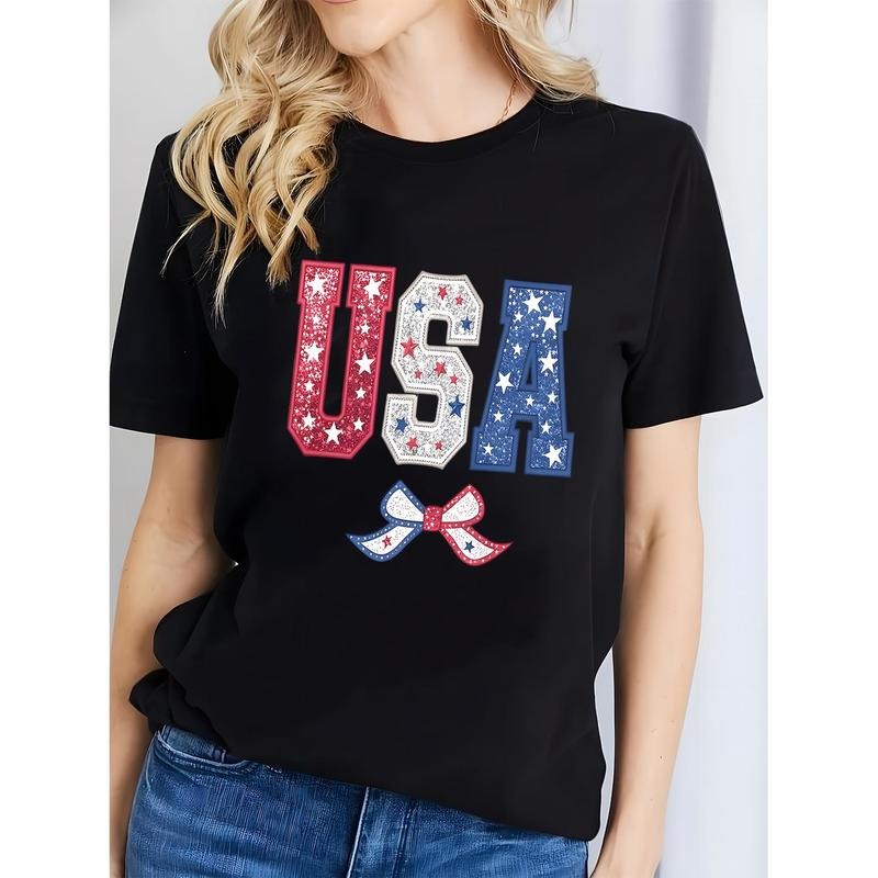 Women's Patriotic USA Flag Print Sleeveless T-Shirt For Casual Summer Beachwear And Yoga Outfit Hoodie, Sweatshirt