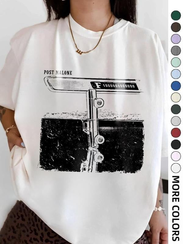 Women's Postal Service Print Round Neck Sweatshirt, Casual Long Sleeve Crew Neck Pullover for Summer, Fashion Women's Top...