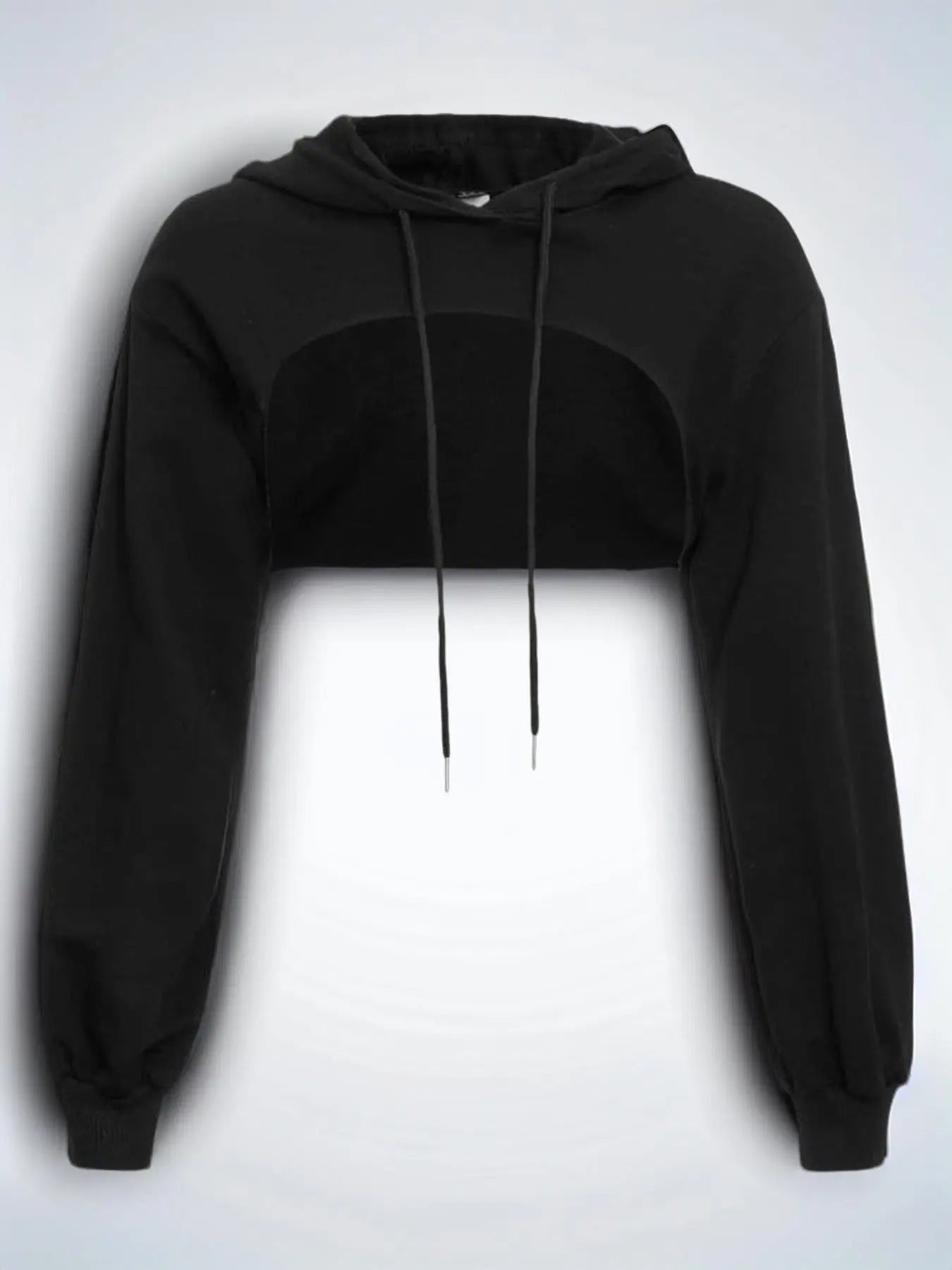 Women's Solid Drawstring High Low Hem Super Crop Hoodie, Trendy Casual Comfy Hooded Sweatshirt, Women Perfect Girl's...