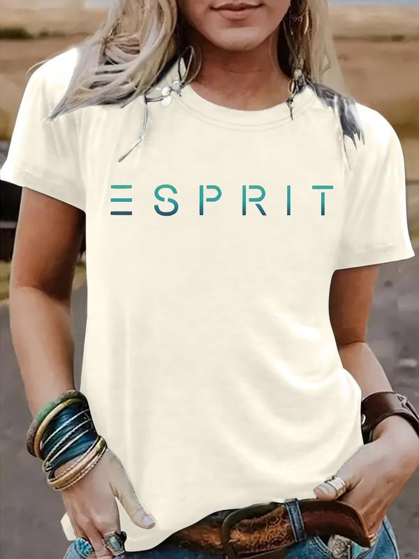 Women's Summer Casual Fitted Round Neck Short Sleeve T-Shirt, Comfortable Breathable Fashion Top, Available in S-Xxl...