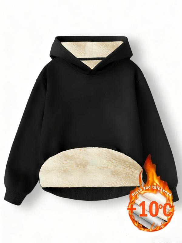 Women's Thermal Fleece Lined Hoodie, Causal Top, for Cold Weather Protection T-Shirts, Sweatshirt | PodTeesHub.com