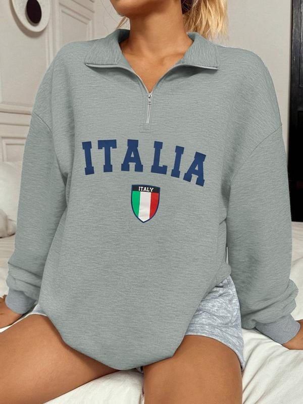 Women's Y2K Casual Loose-Fit Sweatshirt, Thick Fabric, Spring & Fall Fashion, Comfortable Daily Wear, Stylish Women's...