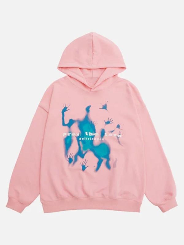 Women's Y2K style hoodie, casual long sleeved pullover, patterned letter print, Spring and Autumn fashion style 05...