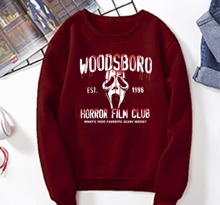 Woodsboro Film Horror Company Halloween Unisex Heavy Blend Crewneck Sweatshir T-Shirts, Hoodie, Sweatshirt | PodTeesHub.com