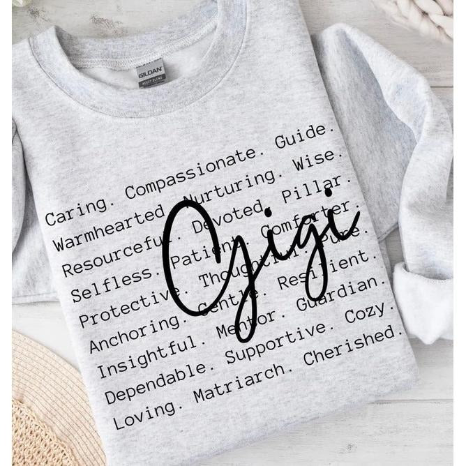 Words GiGi Graphic Pullover T-Shirts, Hoodie, Sweatshirt | PodTeesHub.com