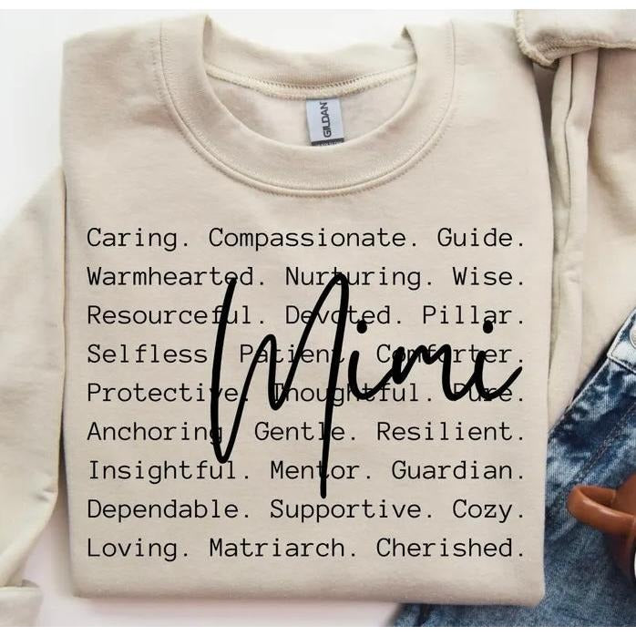 Words Mimi Graphic Pullover T-Shirts, Hoodie, Sweatshirt | PodTeesHub.com