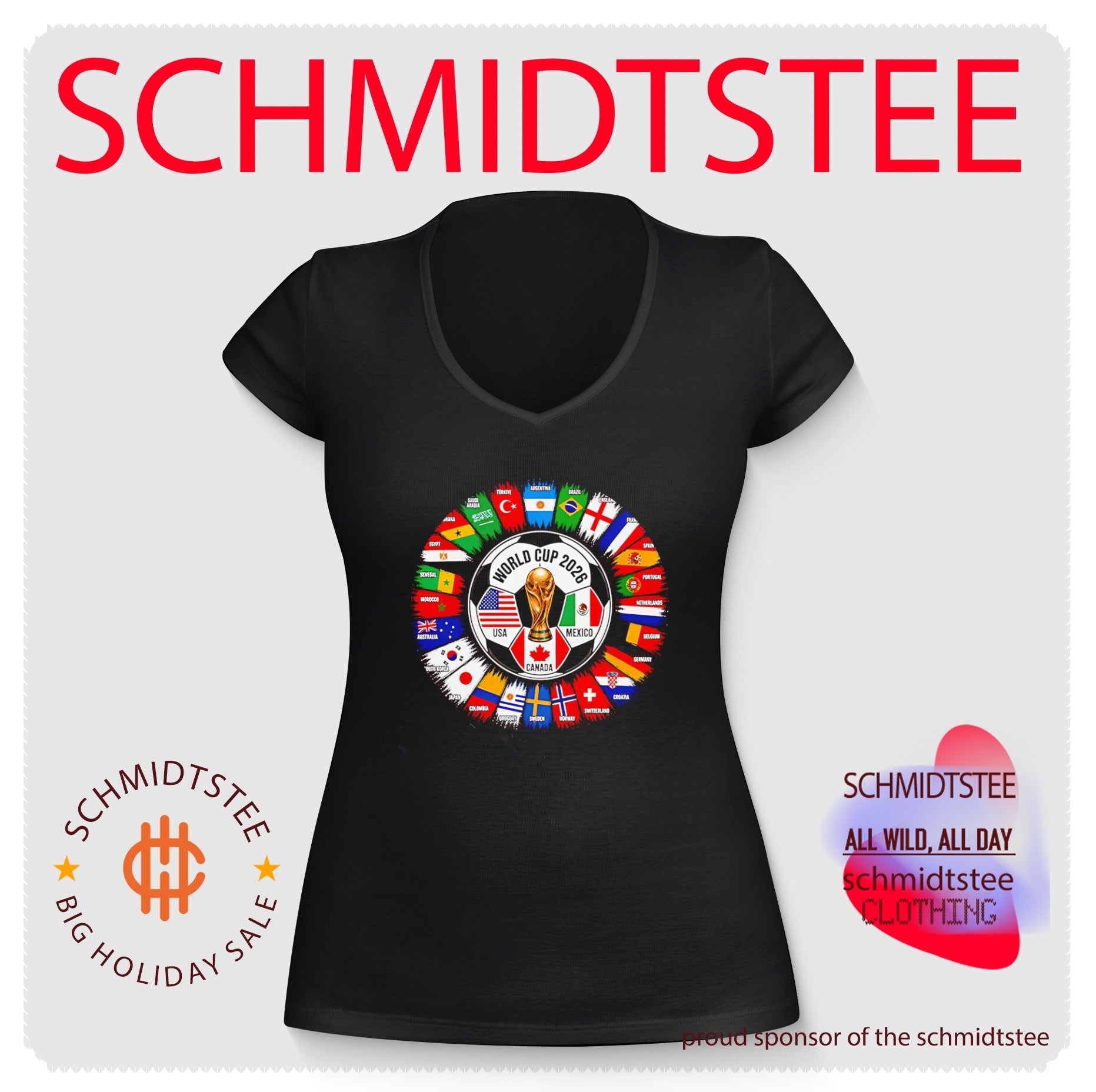 World Cup 2026 flags shirt