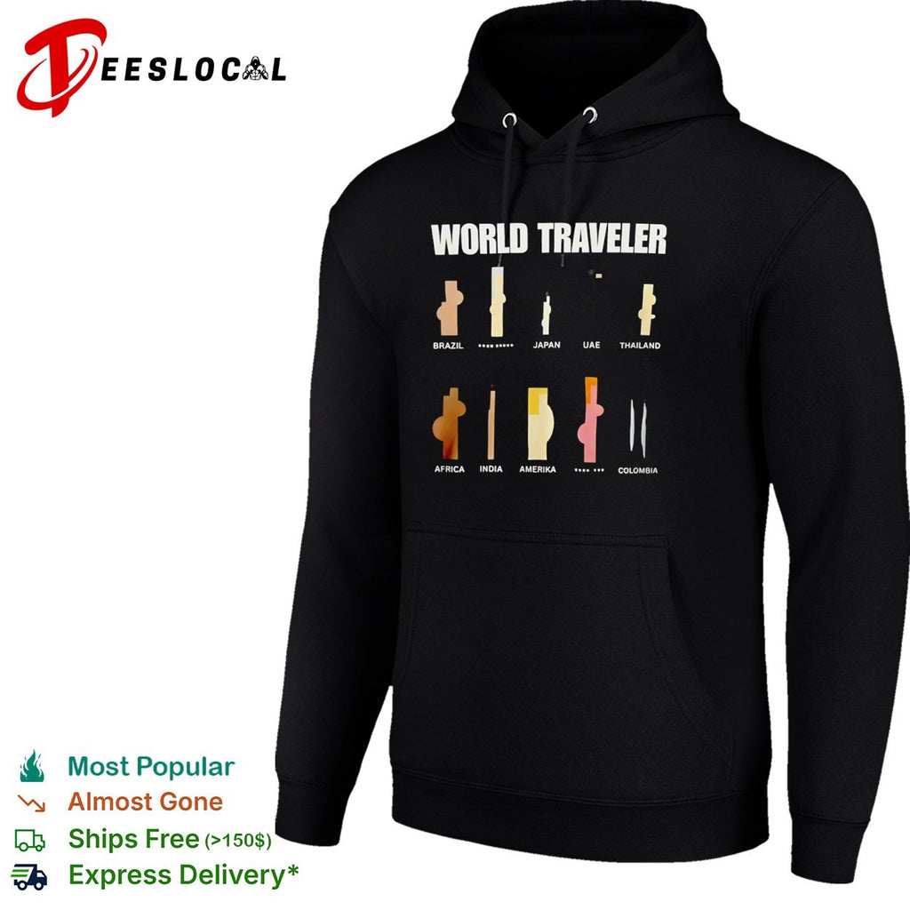 World Traveler Brazil Japan UAE Thailand Africa India Amerika Colombia shirt