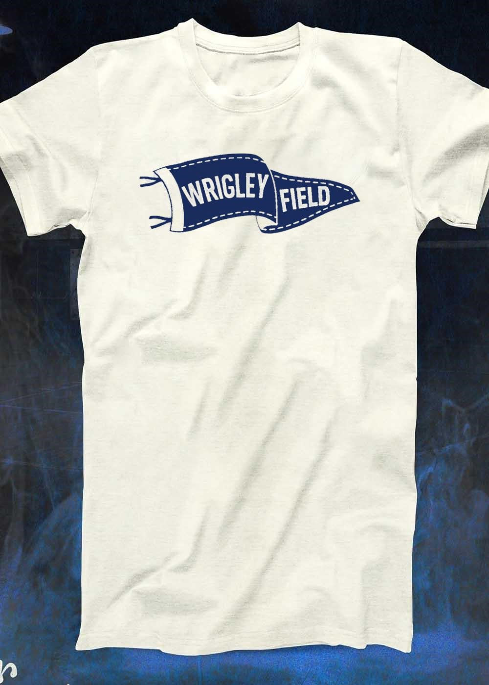Wrigley Field Pennant Logo Chicago Cubs T-Shirt