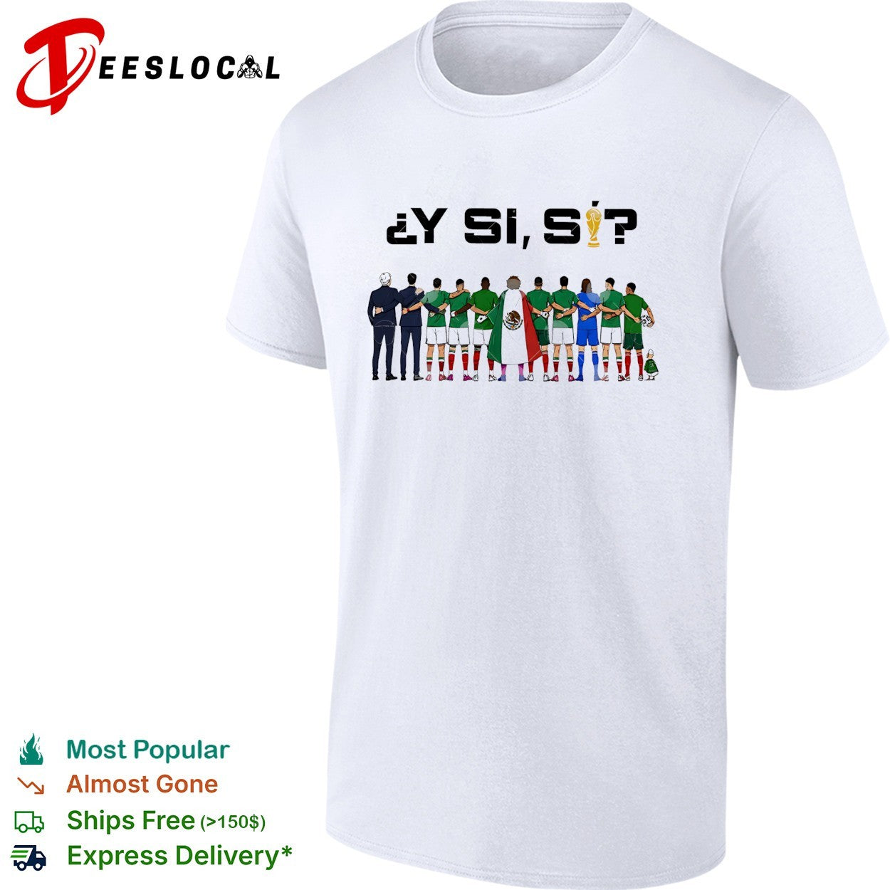 Y Si Si Mexico Football standing with back shirt