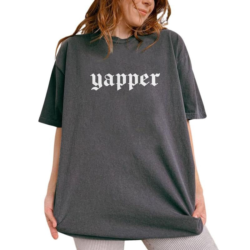 Yapper Shirt, Professional Yapper Tee, Born To Yap Graphic Tee Women, Yap Mama Vintage Unhinged Shirt, Funny Mom Comfy...