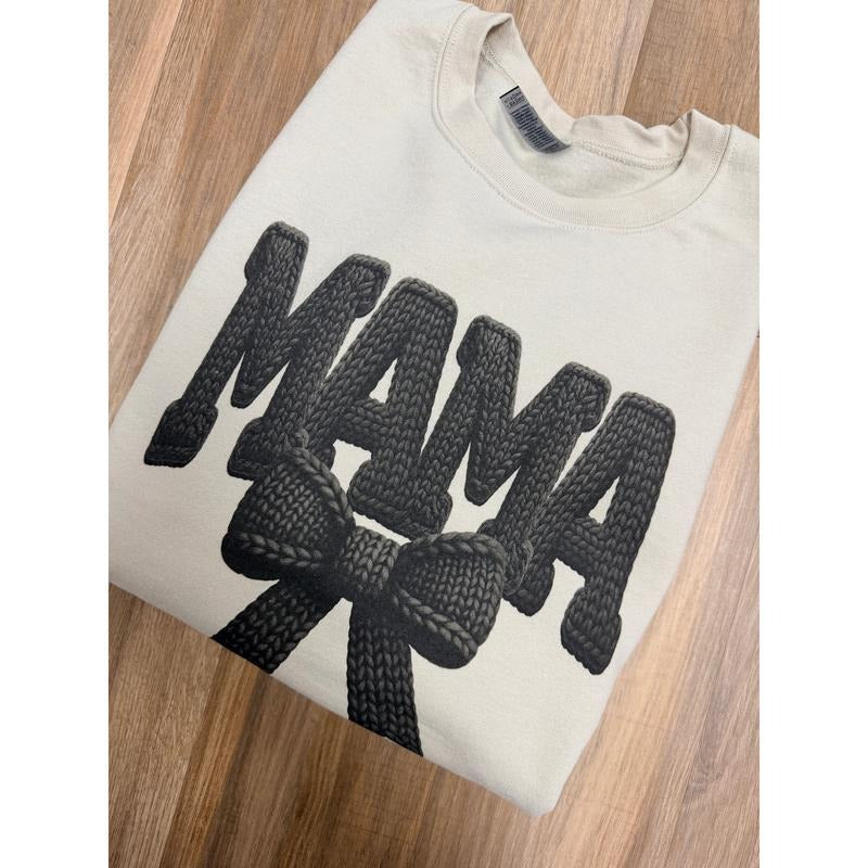 Yarn Bow Mama Graphic Pullover T-Shirts, Hoodie, Sweatshirt | PodTeesHub.com