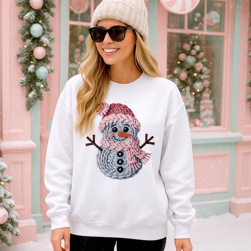 Yarn Snowman Crewneck Sweatshirt