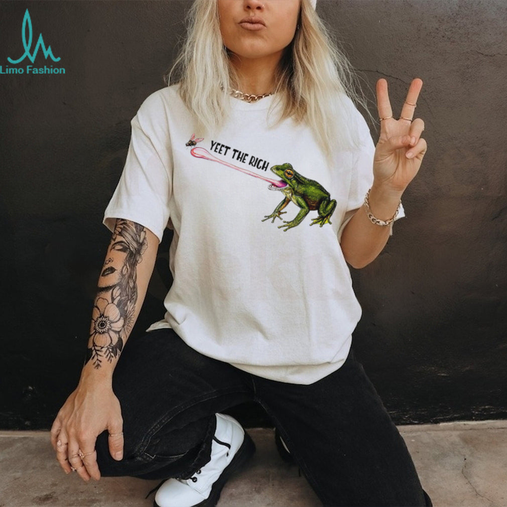 Yeet the rich frog graphic shirt